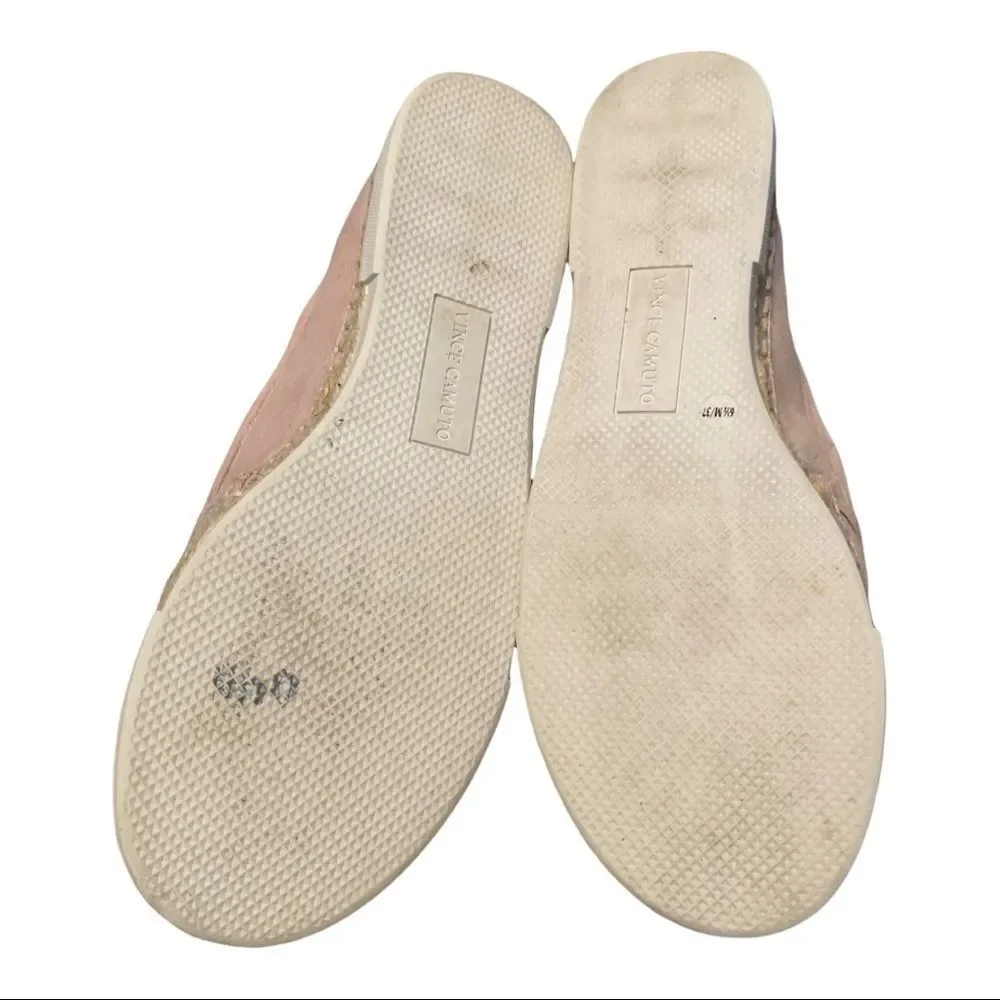 Vince Camuto Espadrille SlipOn Pink Suede Women’s Shoe 6.5